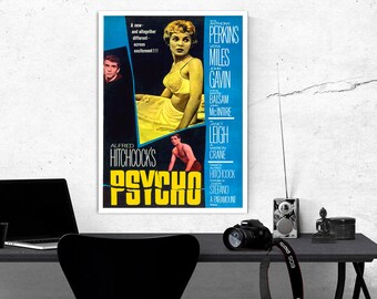 1960 Psycho Movie Film Alfred Hitchcock Poster Print 4 Sizes