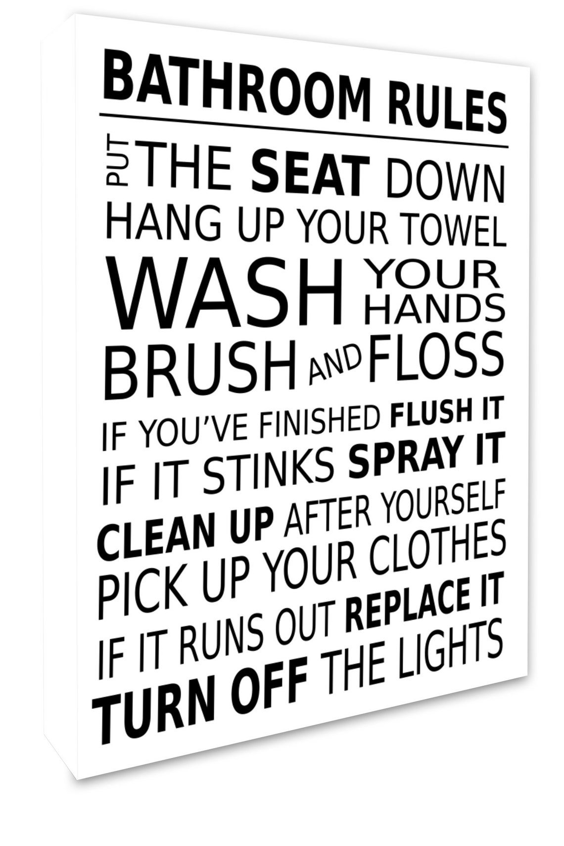 Bathroom Rules Bathroom Prints Wall Art Decor Picture Bathroom Etsy UK