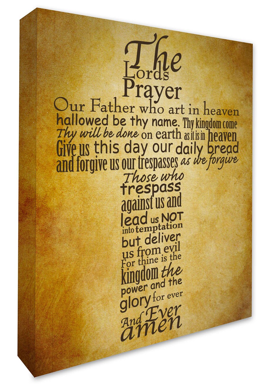 The Lords Prayer Wall Decal Picture Wall Art Lords Prayer Wall Etsy