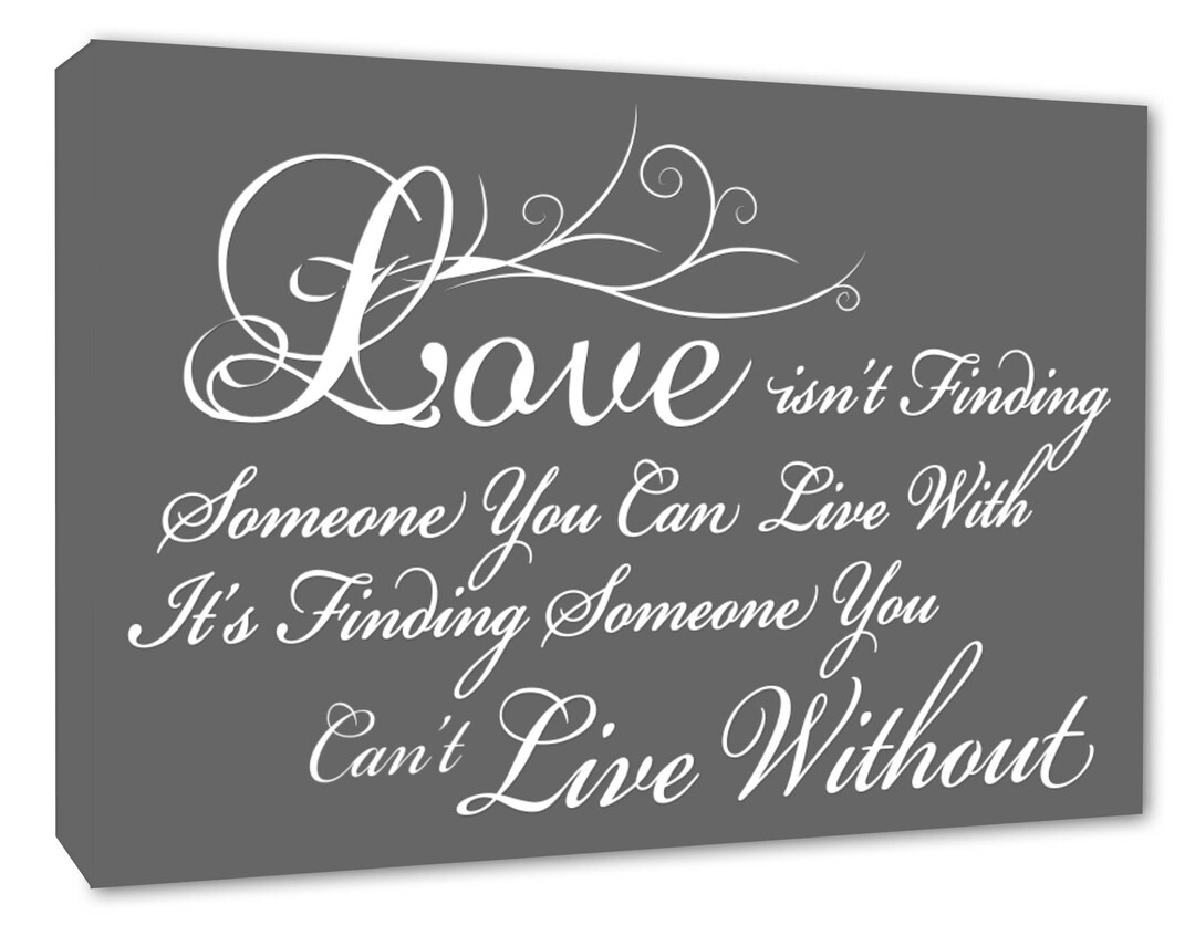 Love Quote Wall Art Picture Love Isnt Finding..grey Wall Decor Etsy