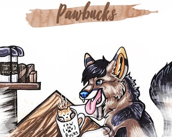 Pawbucks Fursuit Spray - Coffee Shop Scent, Costume Cleaner (8oz / 236ml)