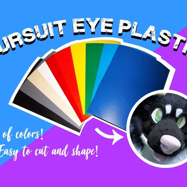 Fursuit Plastic Sheet - 8.5 x 11 Lots of Colors, Easy to cut and durable!