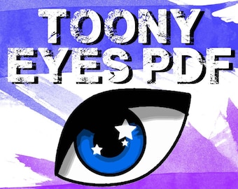 Toony Fursuit Eye Templates PDF ( 8 Styles with 3 Different sets of Eyelids) - NOT a physical item - this is a DOWNLOAD*