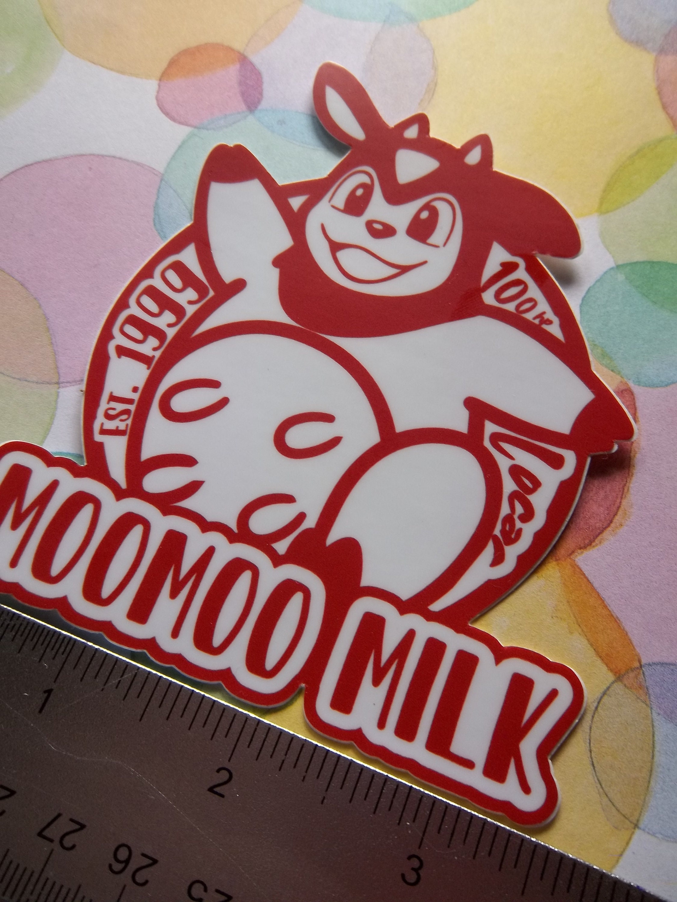 Moomoo Milk Milktank Farms Pokemon Sticker 3 Matte 