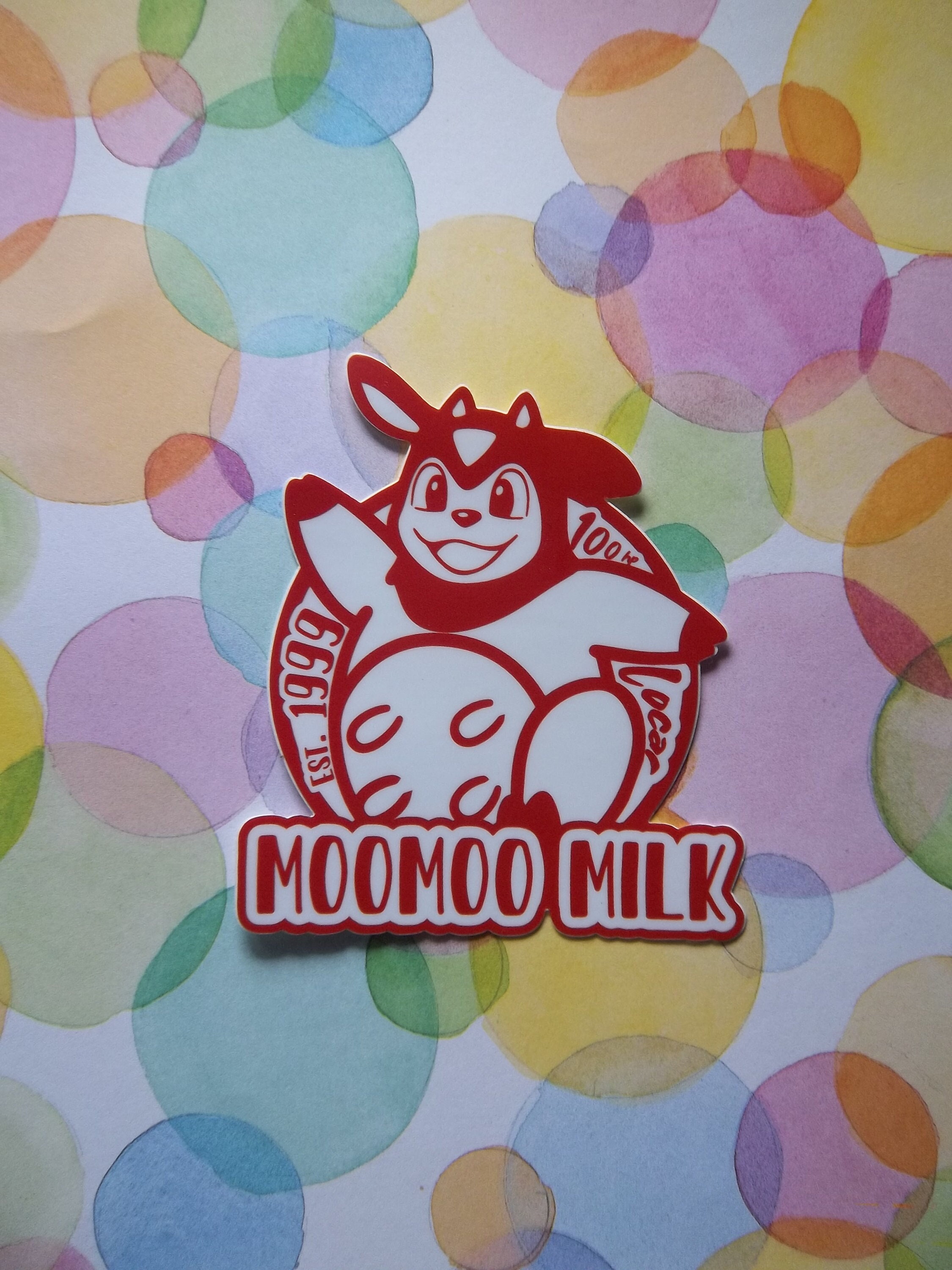 Moomoo Milk Milktank Farms Pokemon Sticker 3 Matte 