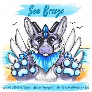 Sea Salt Fursuit Spray Sea Breeze Bottle Fragrance and Cleaner 8oz / 236ml - (BEST VALUE)   Body Safe Costume Cleaner*