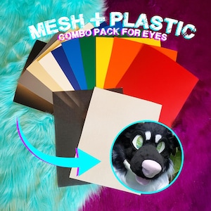Combo Pack Plastic + Mesh for Fursuits, Therian masks and costumes