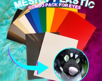 Combo Pack Plastic + Mesh for Fursuits, Therian masks and costumes