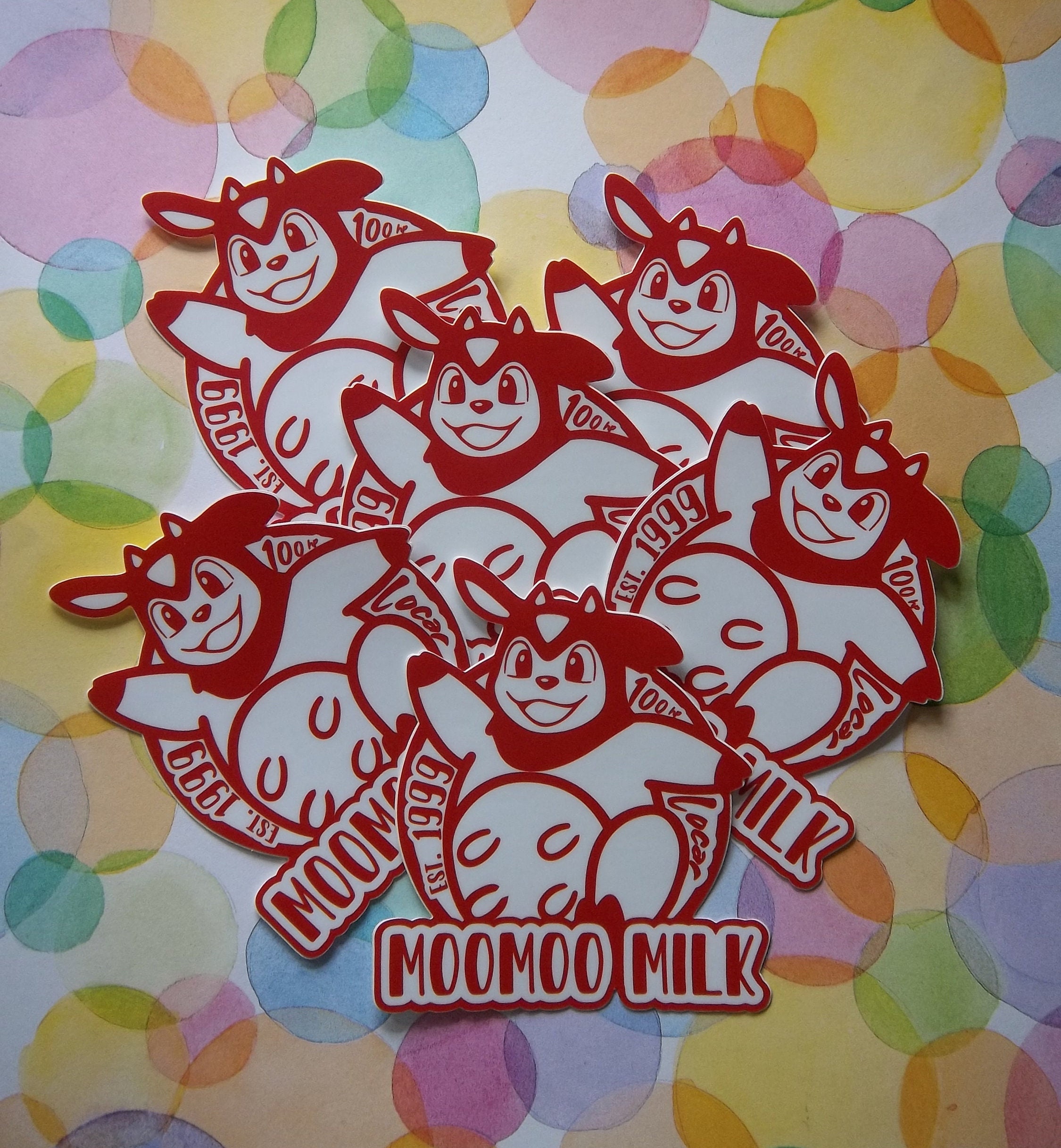 Moomoo Milk Milktank Farms Pokemon Sticker 3 Matte 