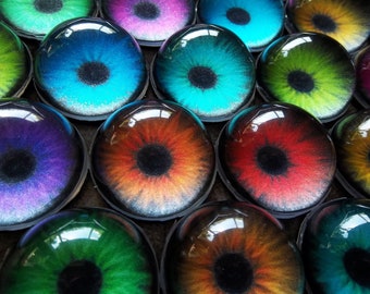 PREMADE - Fursuit / Costume Eyes - 1 - 1.5 Acrylic 3-D Follow Me Affect Eyes - V2 Neon ~