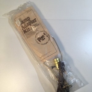 Brass Lamp Adapter Kit by Pier One Imports, NIP, Wiring Kit for Open Base Lamps, DIY, Vintage, #270-999, 1980&#39;s