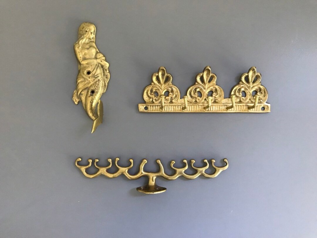 Set Of 4 Curtain Rods Or Tiebacks With Fleur-de-lis Decorati