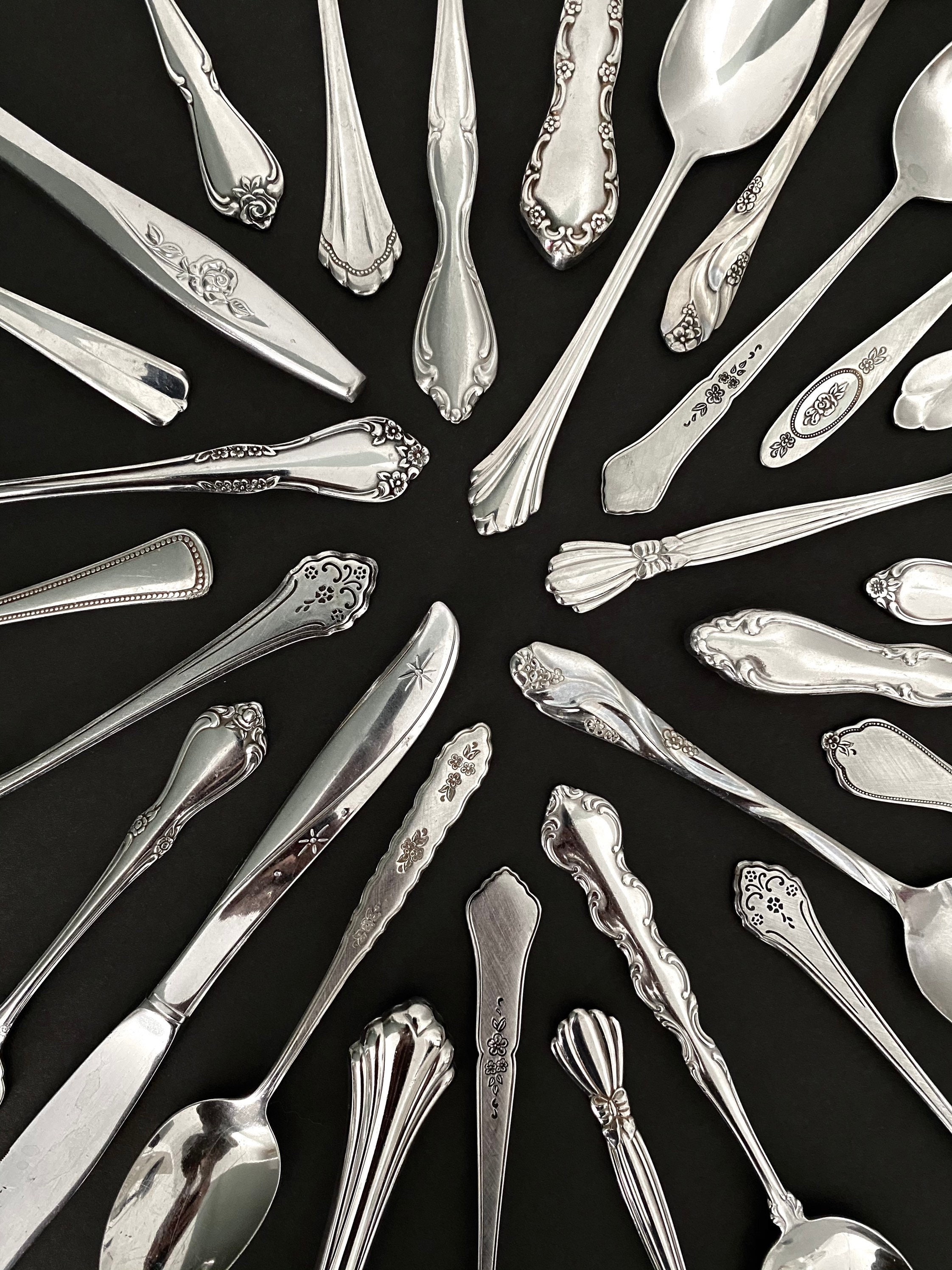 Oneida Stainless Flatware Floral Plus for Craft/food Photography