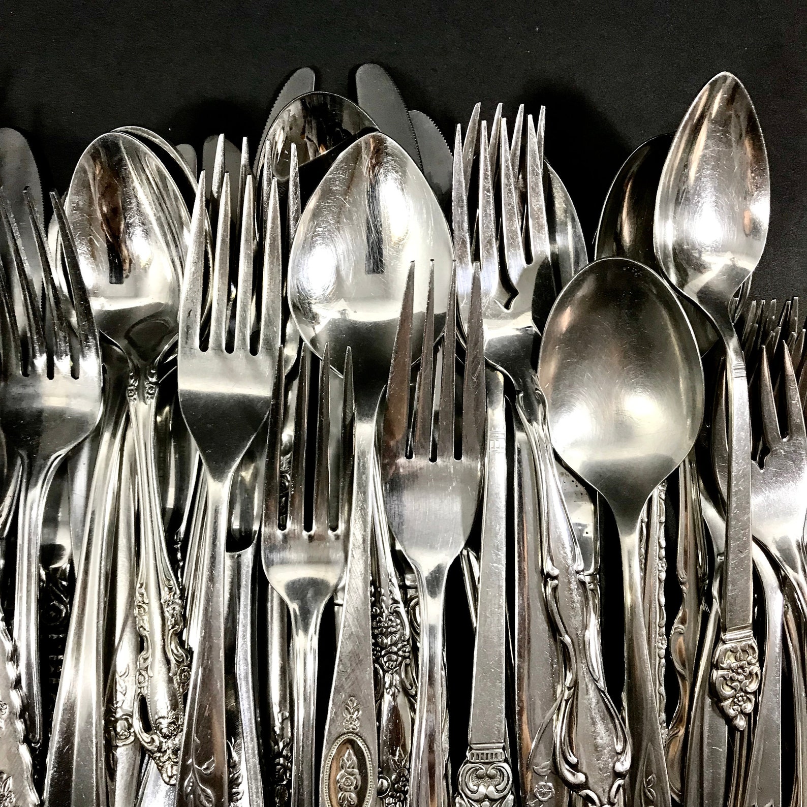 Mismatched Silverware Sets Flatware Stainless Utensils Etsy