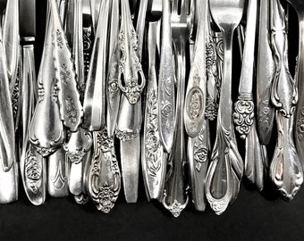 Mismatched Silverware Sets Flatware Stainless Utensils Eclectic Farmhouse Vintage Antique Service 4, 8, 12+  Superb New Inventory
