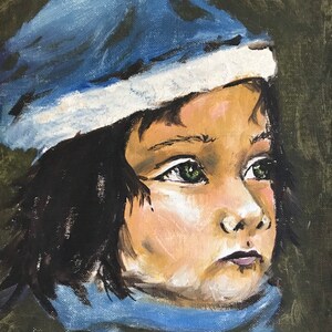 Boy in Blue Original Portrait Painting by Augie image 4