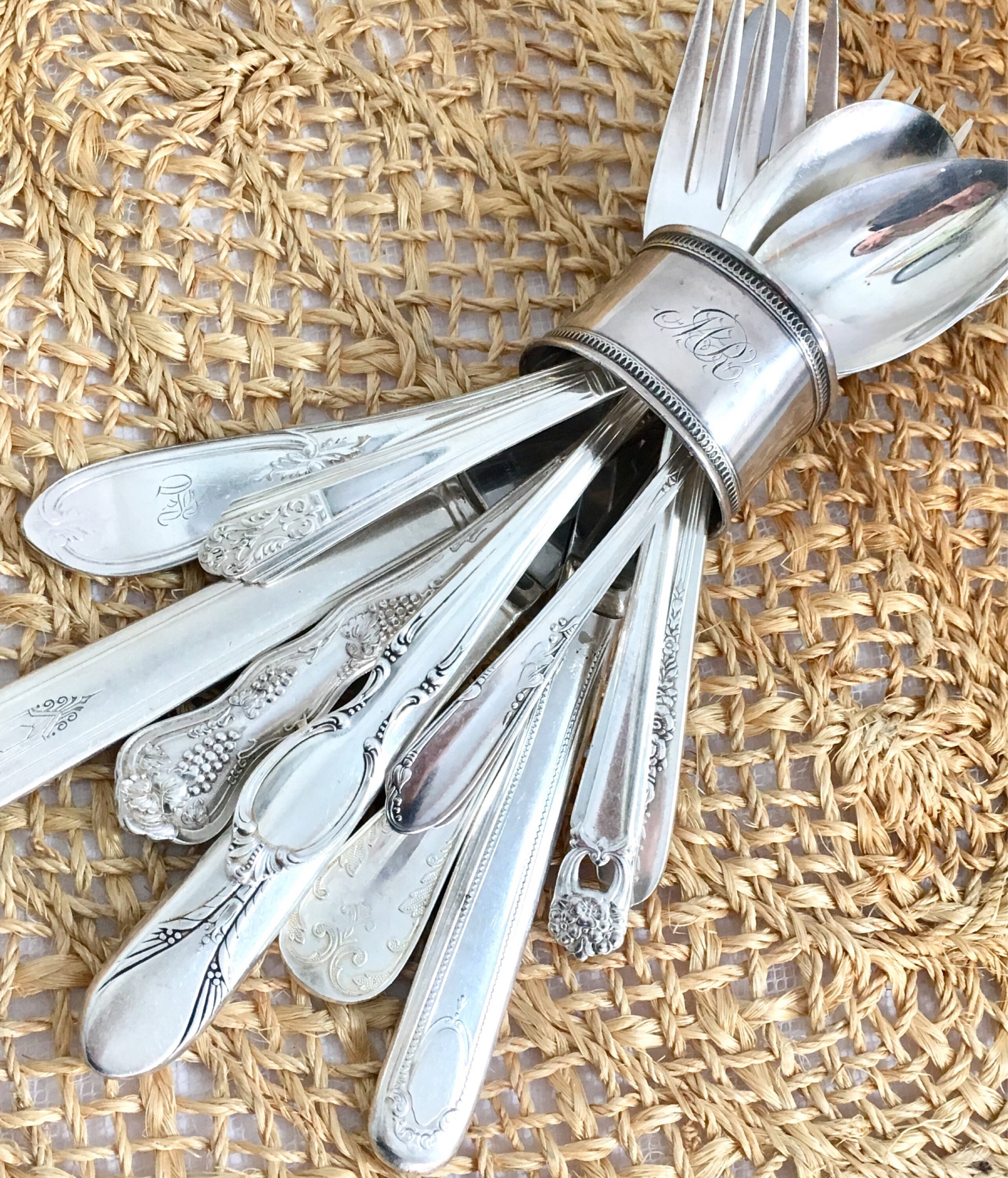 Mismatched Silverware Set Wedding Flatware Silverplate Cutlery Etsy