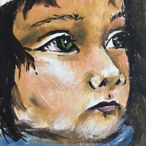 Boy in Blue Original Portrait Painting by Augie image 5