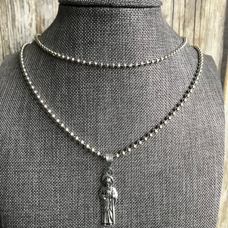 Saint Jude Thaddeus Pendant Sterling Silver From Taxco Mex Image 0