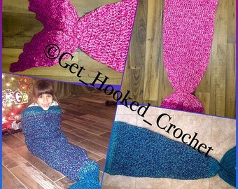 Little Mermaid tail Cocoon blanket