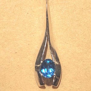 London Blue Topaz Sterling Silver Pendant Necklace - Elegant Gemstone Jewelry