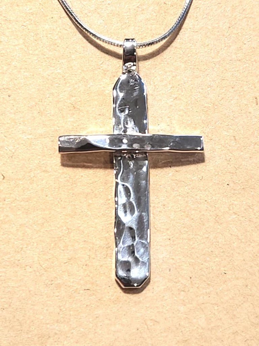 Handmade Sterling Silver Cross Pendant Necklace - Religious Gift - Etsy