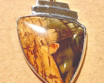 Sterling Silver Jasper Pendant - Jasper Necklace - Earthy Gift