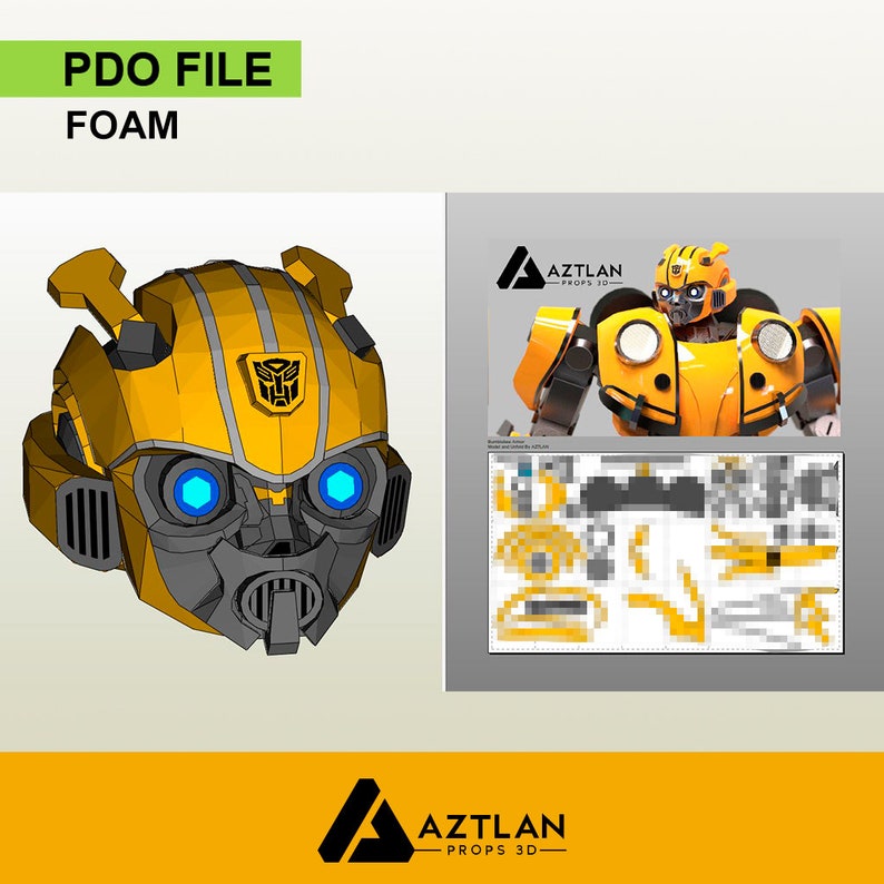 Bumblebee Helmet Pepakura Etsy