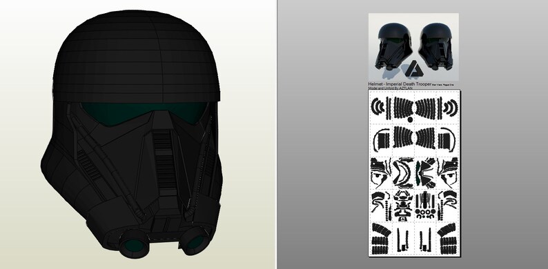Imperial Death Trooper Helmet Pepakura - Etsy
