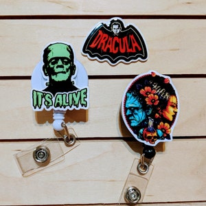 Monster Badge Reels, Movie Monsters, Classic Monsters, Id Holders, Badge Reels, Teacher Gifts, Student Id Holder, Nurse Badge Holder
