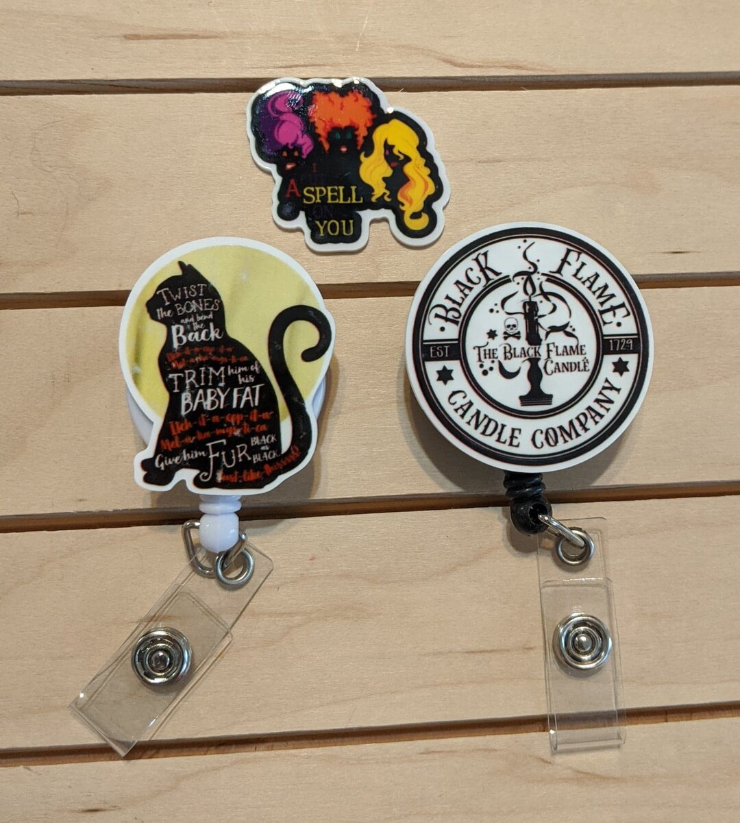 Halloween Witch Badge Reels Witch Spell Badge Reel Badge Etsy