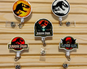 Dinosaur Park Badge Reel, Jurassic Badge Reel, Motherhood Badge Reel, Id Badges Nurse, Teacher Gifts, Retractable Badge Reels, Id Holders