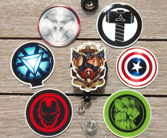Super Hero Badge Reel, America, Spider,men's Gifts, Teacher Gifts