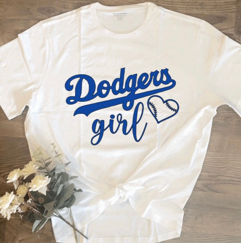 Dodger Rhinestone T-shirt Black Womens Dodger Shirt Dodgers 