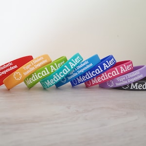 Type 1 Diabetes Silicone Medical Alert Bracelet