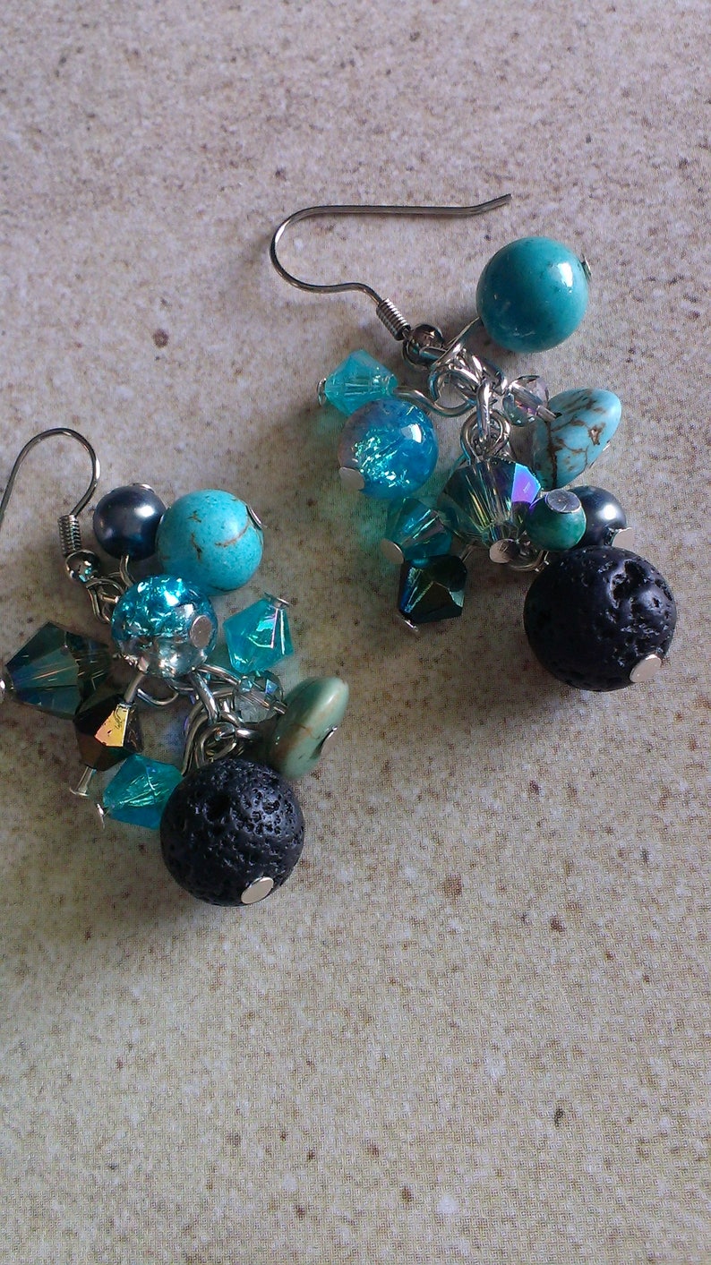 Lava bead Earring Essential Oil diffussers