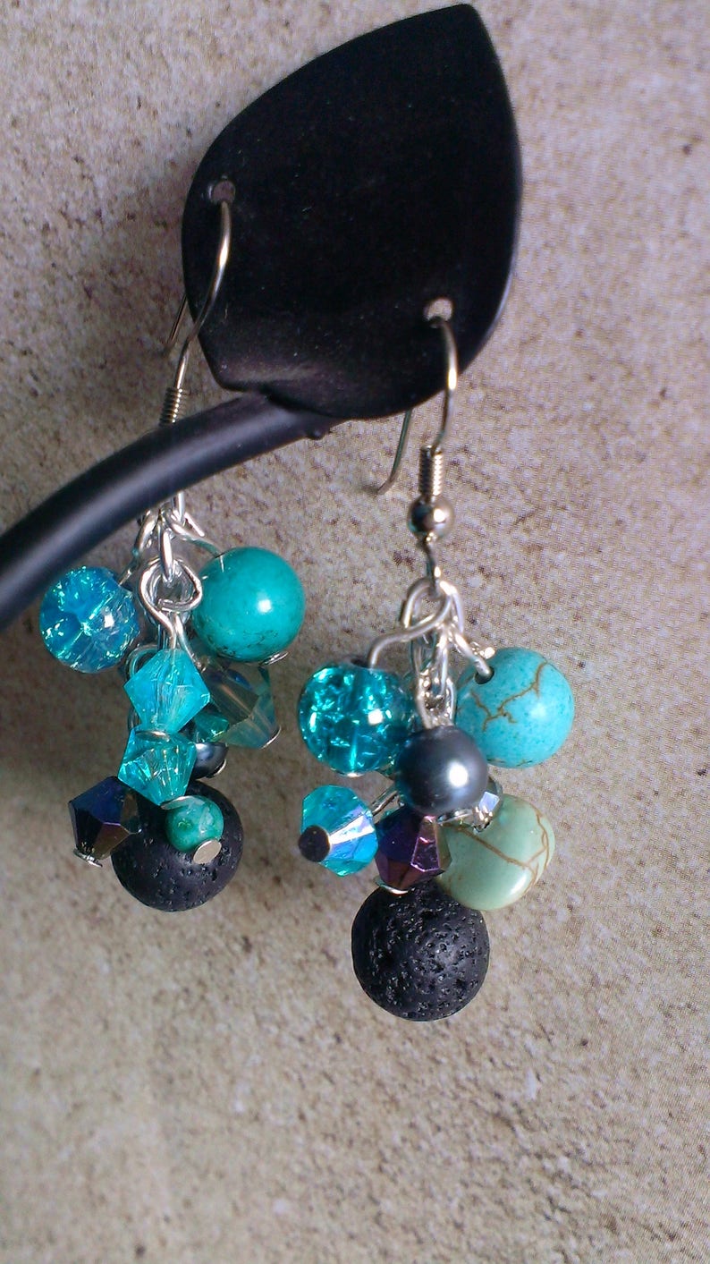Lava bead Earring Essential Oil diffussers