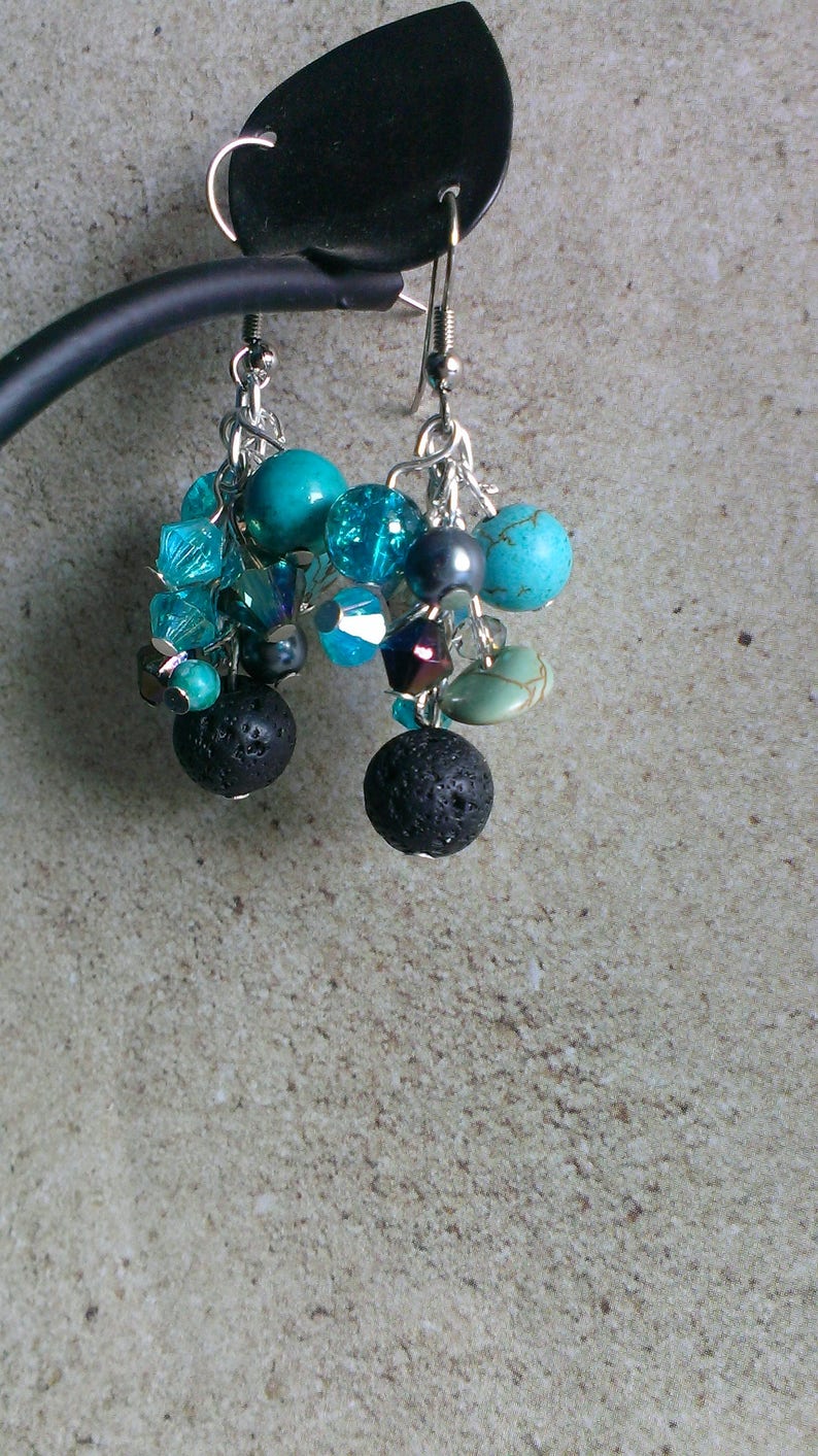 Lava bead Earring Essential Oil diffussers