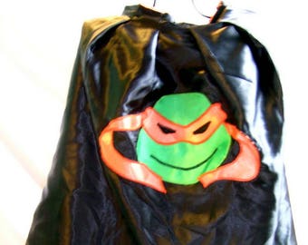 Orange Turtle Superhero Cape, Kids Costume, Dress Up