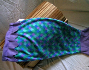 Child's Fleece Mermaid Tail Blanket, Snuggle Blanket