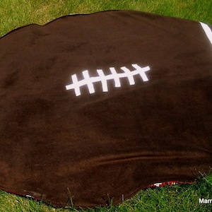 Custom Adults Football Shaped Handmade Fleece Blanket