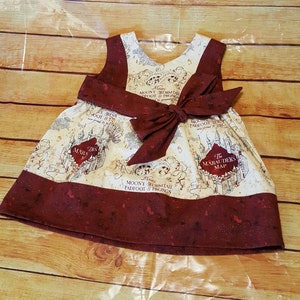 Marauders Map Kleid, Mädchen Partykleid, Geburtstagskleid, Spaß HP Kleid, Frühlingskleid,