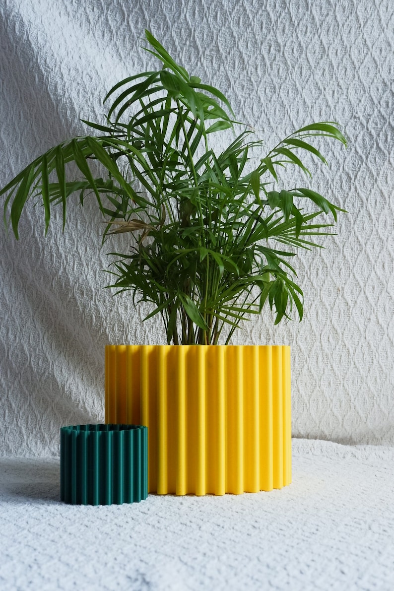 CURLY WURLY Plant pot Plant based plastic Eco-Friendly 3D Printed Planter image 3