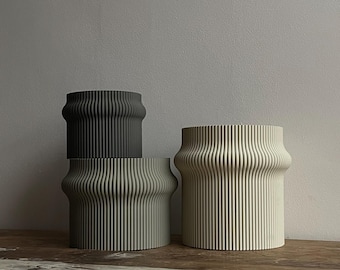 RIPPLE Plant pot | Plant based plastic | Eco-Friendly | 3D Printed | Planter