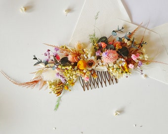 Wildblumen Haarkamm – Rustikal Bridal Hair Comb