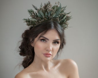 Greenery flower crown Woodland bridal headband Natural flower crown Magaela wedding accessories Preserved bridal headpiece Boho wedding