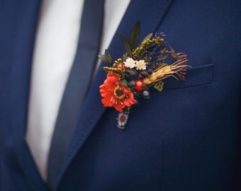 Wedding accessories Folk boutonniere Groom accessories Folk corsage Accessories for groom Handmade groom boutonniere Wedding accessories