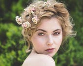 3/5/10個ロマンチックな花のヘアピンドライフラワーのヘアピンウェディングフローラルアクセサリーブラッシュとアイボリーのヘアピンマガエラアクセサリー