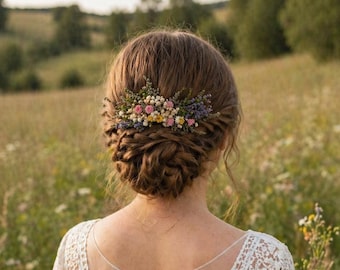 Wildflower Hair Comb: Bohemian Bridal Hair Accessory