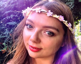 Items Similar To Boho Half Wreath Floral Hair Wreath Indian